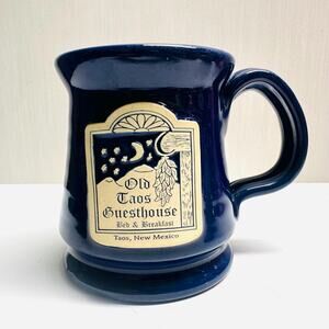 Deneen Pottery Mug Old Taos Guesthouse Taos New Mexico Coffee Tea Blue Glaze